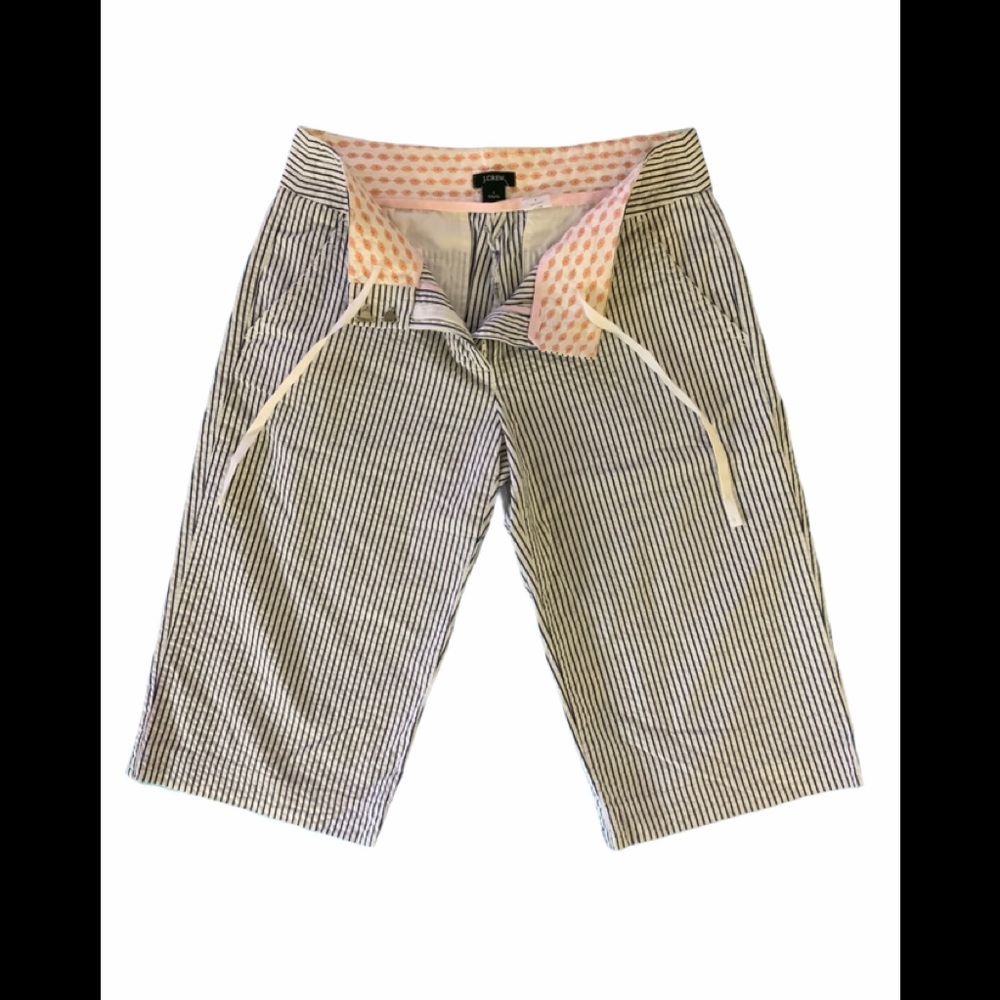 J. Crew City Fit Searsucker Bermuda Shorts